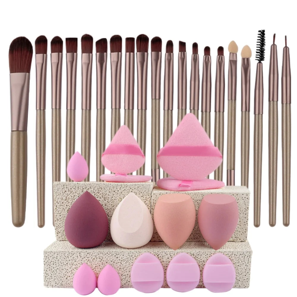 Piece Professional Makeup Brush Set with Beauty Blenders