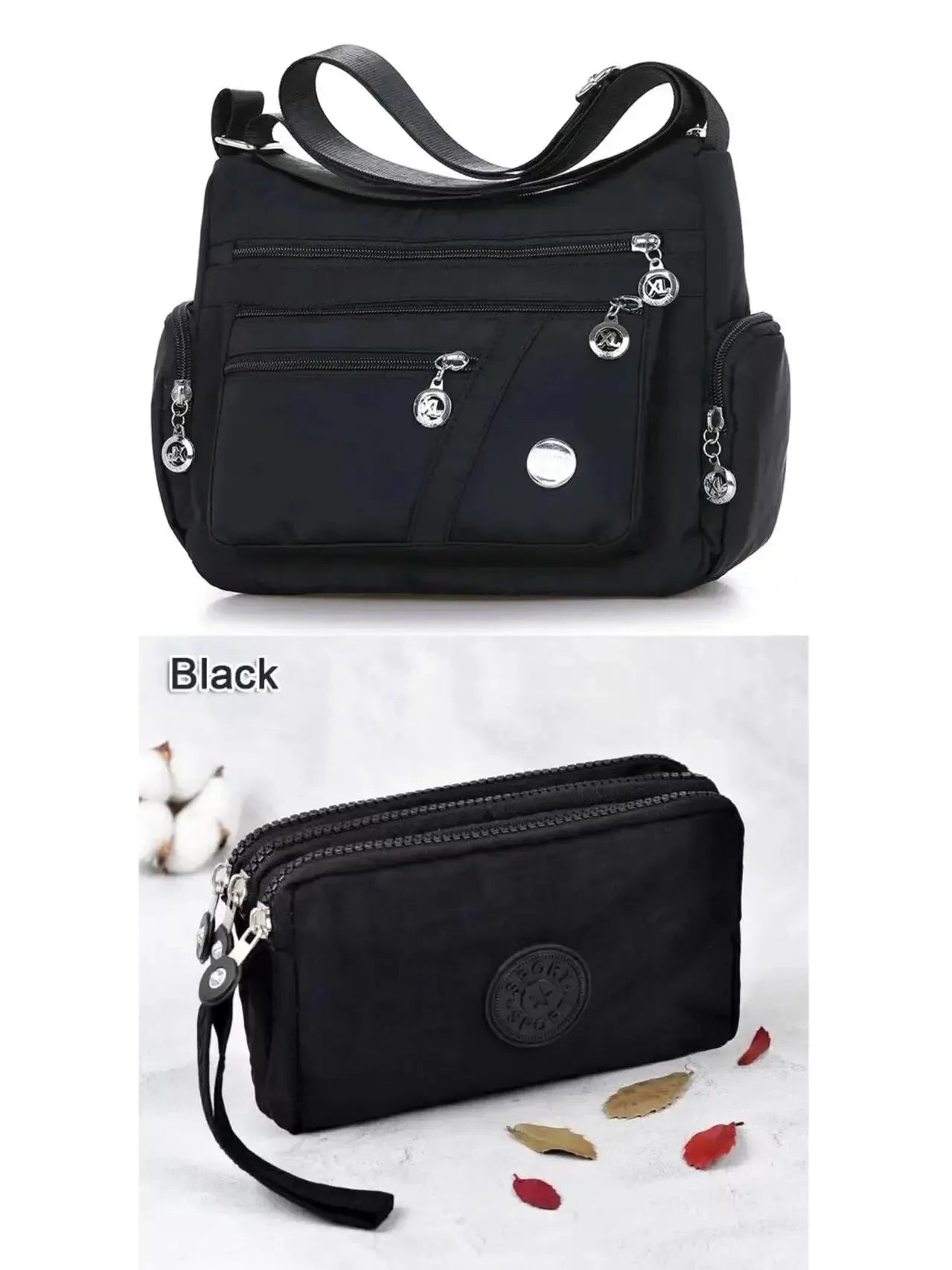 Women's Waterproof Nylon Crossbody Bag – Large Capacity