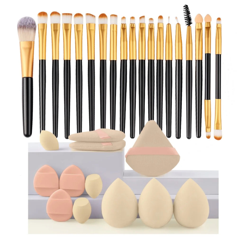 Piece Professional Makeup Brush Set with Beauty Blenders