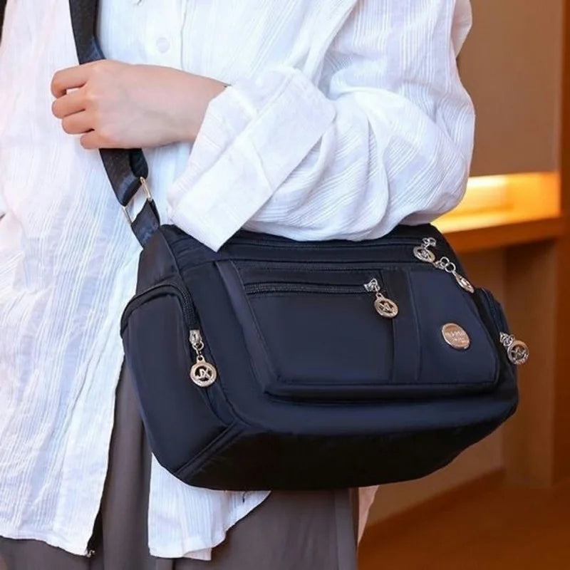 Women's Waterproof Nylon Crossbody Bag – Large Capacity