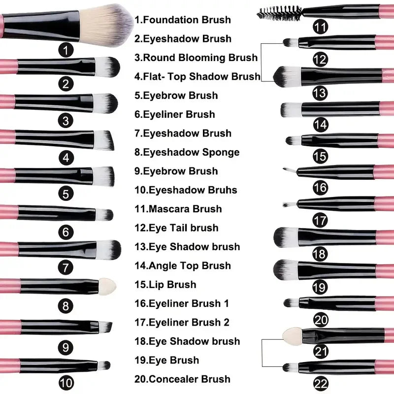 Piece Professional Makeup Brush Set with Beauty Blenders