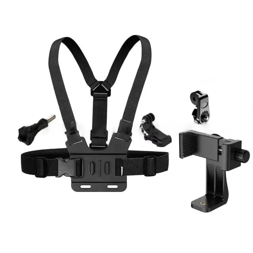 Adjustable Chest Phone Mount Harness – Hands-Free Holder for Hiking, Cycling & Outdoor Activities