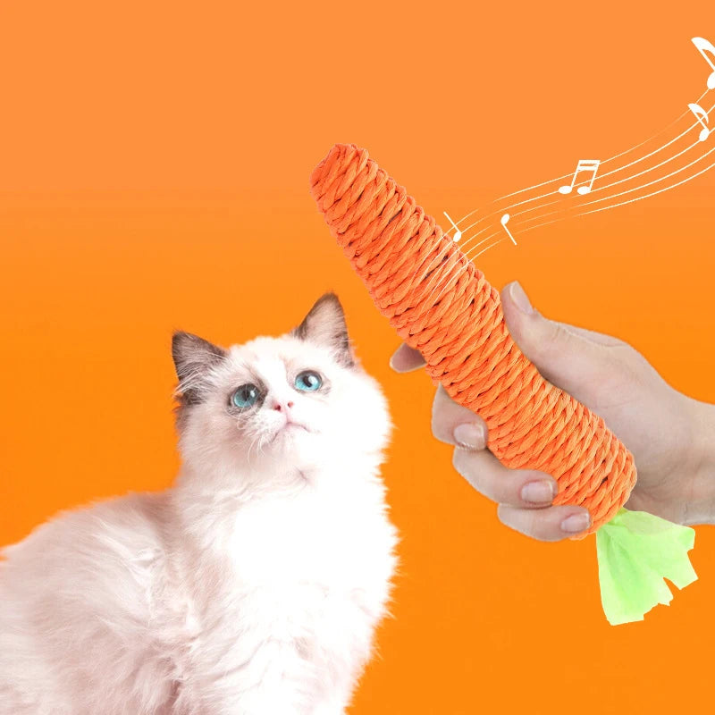 Interactive Carrot Cat Toy – Bite Resistant Catnip Chew Toy for Cats