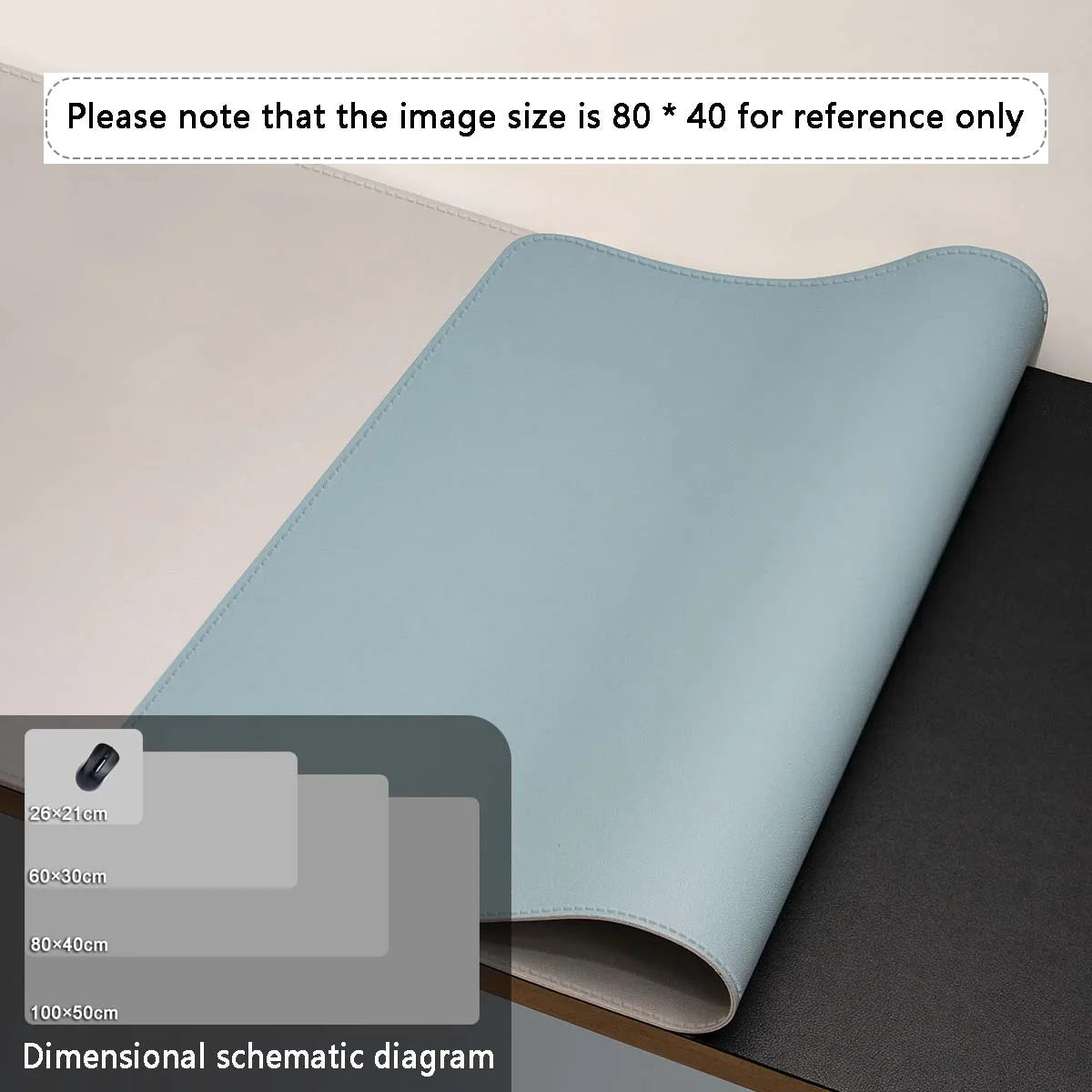 Large PU Leather Desk Mat – Waterproof Mouse Pad & Office Desk Protector
