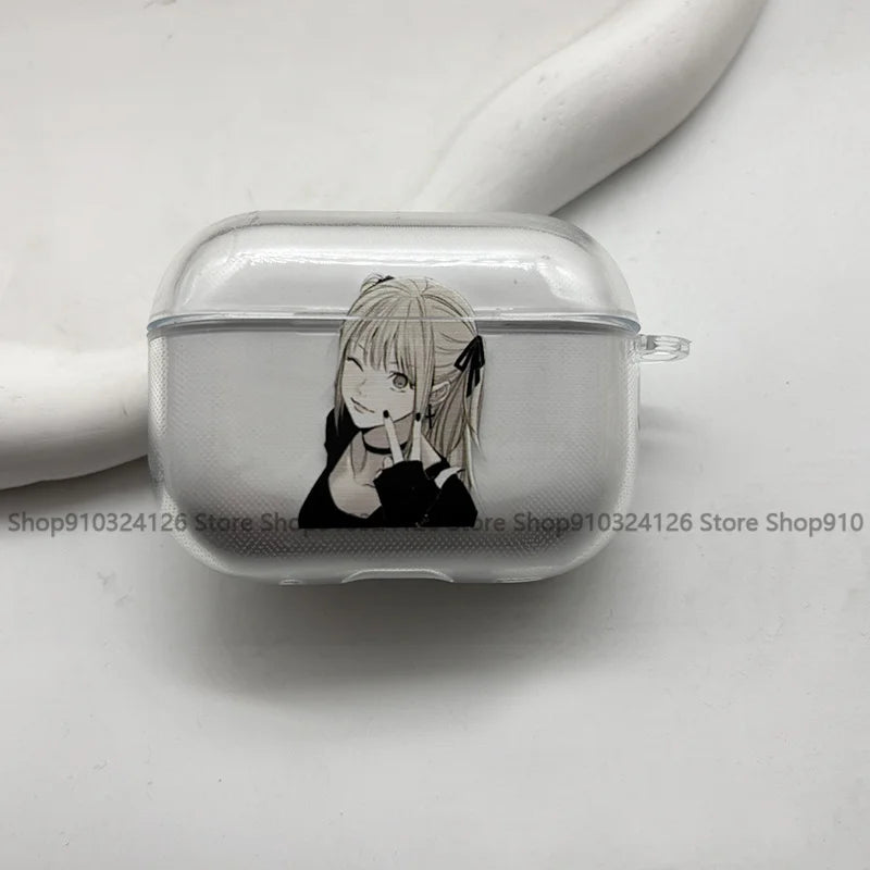 Anime Transparent AirPods Case – Misa Amane Inspired Protective Cover