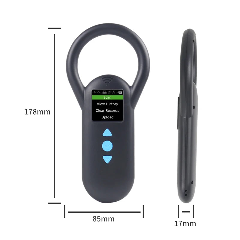Portable Pet Microchip Scanner USB RFID Animal ID Reader for Dogs & Cats