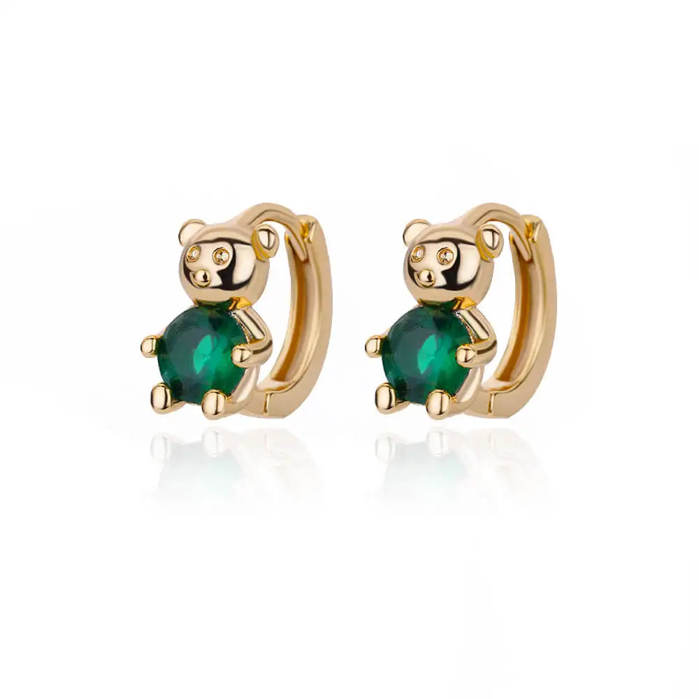 Rabbit & Butterfly Hoop Earrings – Gold Plated Stainless Steel Earrings