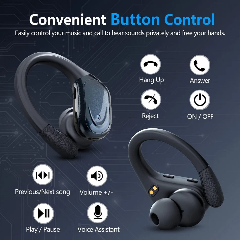 Bluetooth 5.3 Wireless Earbuds with Charging Case & Noise Reduction