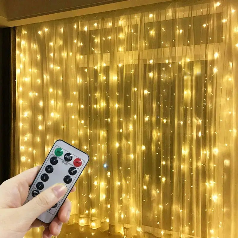 LED Curtain String Lights – USB Fairy Lights with 8 Lighting Mode