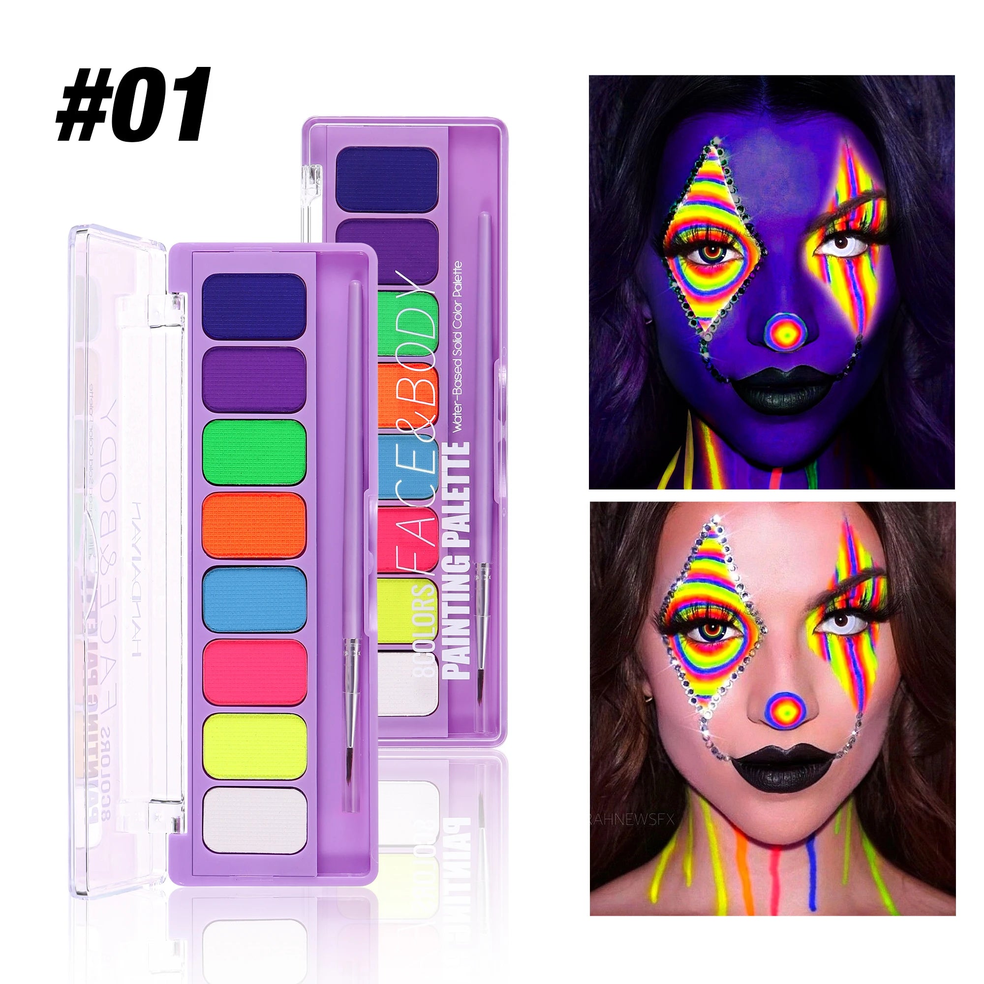 Color Face & Body Paint Palette – Water-Based Professional Makeup Kit