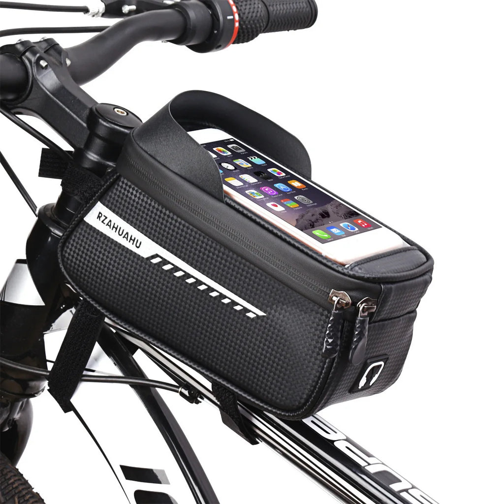 Waterproof Bicycle Frame Bag with Touchscreen Phone Holder