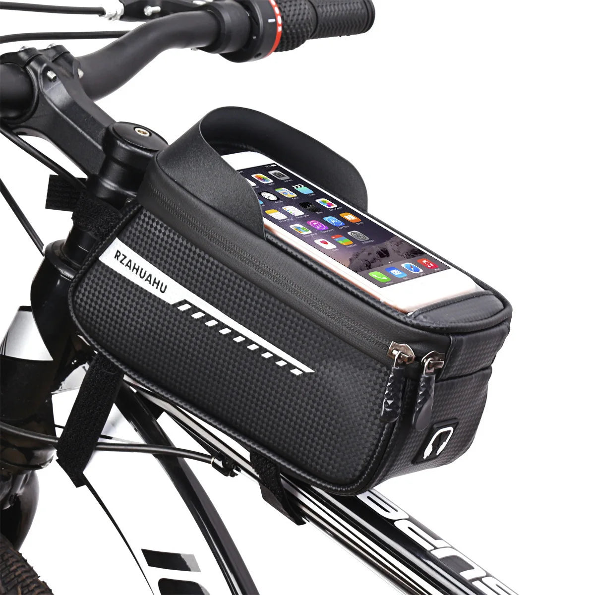 Waterproof Bicycle Frame Bag with Touchscreen Phone Holder