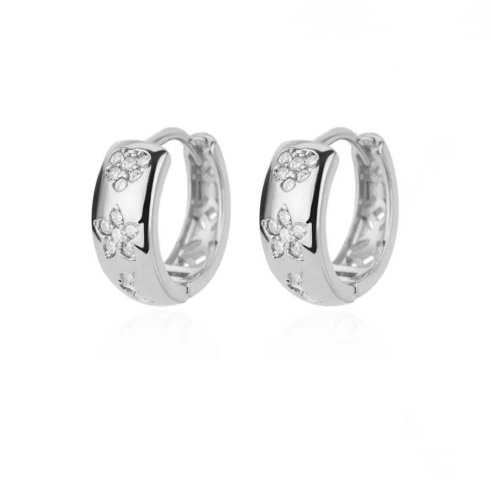 Rabbit & Butterfly Hoop Earrings – Gold Plated Stainless Steel Earrings