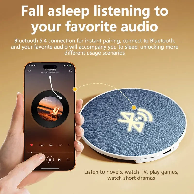 Wireless Pillow Speaker – Bluetooth 5.4 Sleep Speaker with 360° Surround Sound