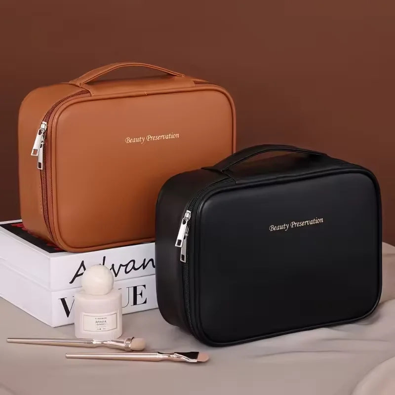 Double Layer Makeup Bag – Large Cosmetic Organizer