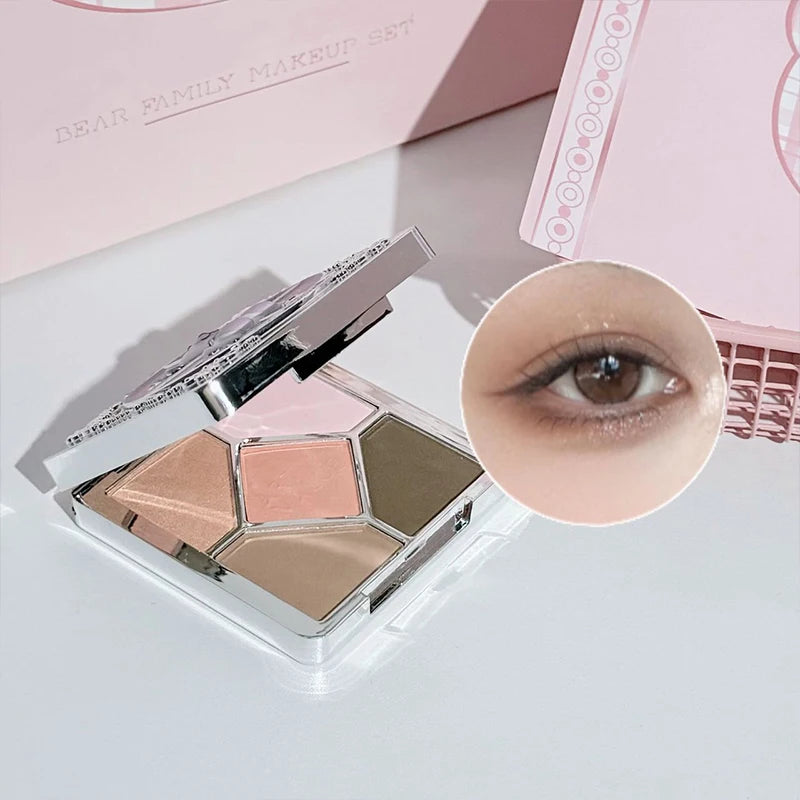 7-Piece Makeup Gift Set – Eyeshadow, Blush, Powder & Lip Collection