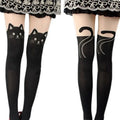 Cute Cat Over-the-Knee Socks – Soft Velvet Thigh High Stockings for Women