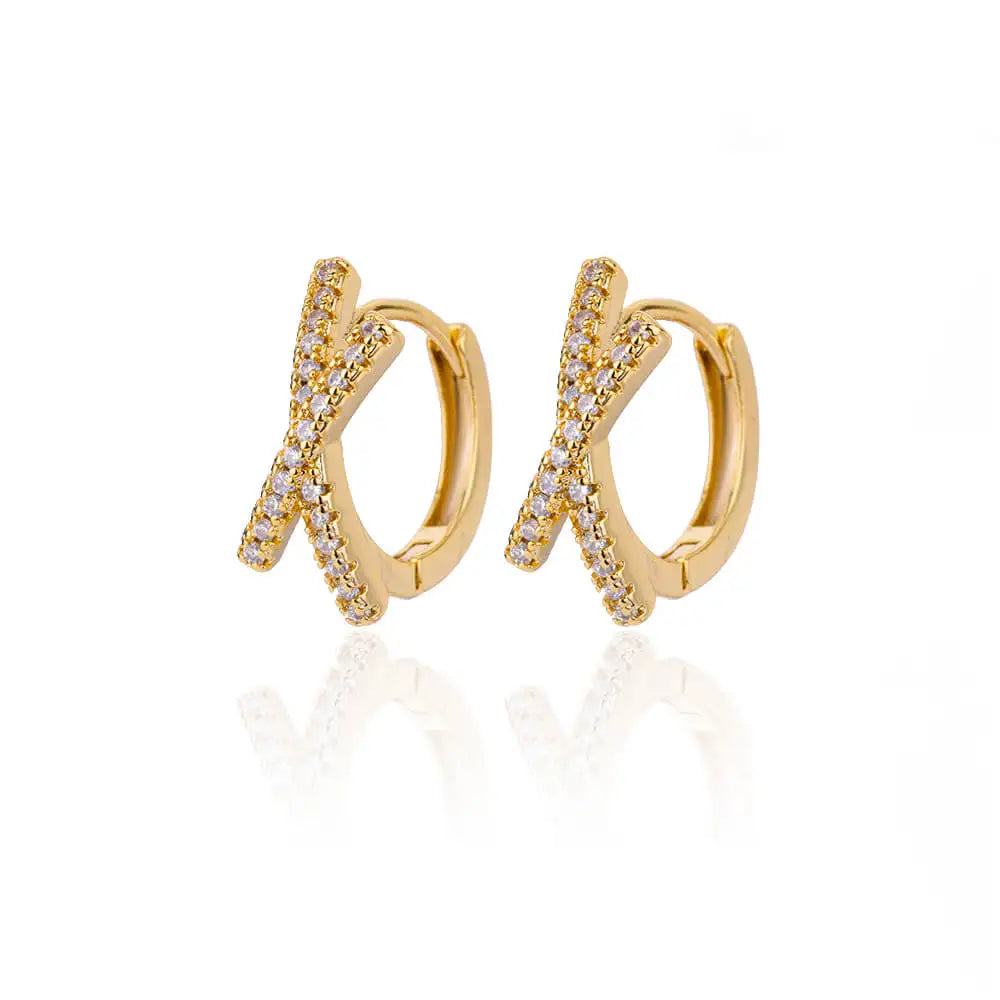 Rabbit & Butterfly Hoop Earrings – Gold Plated Stainless Steel Earrings