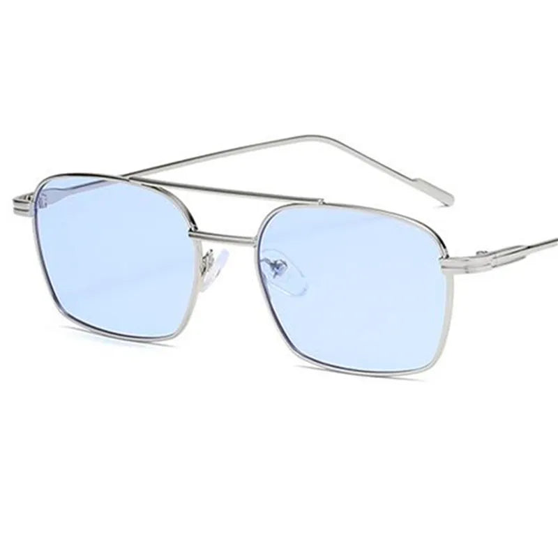 Double Bridge UV400 Sunglasses – Fashion Unisex Metal Frame