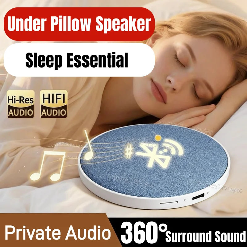 Wireless Pillow Speaker – Bluetooth 5.4 Sleep Speaker with 360° Surround Sound