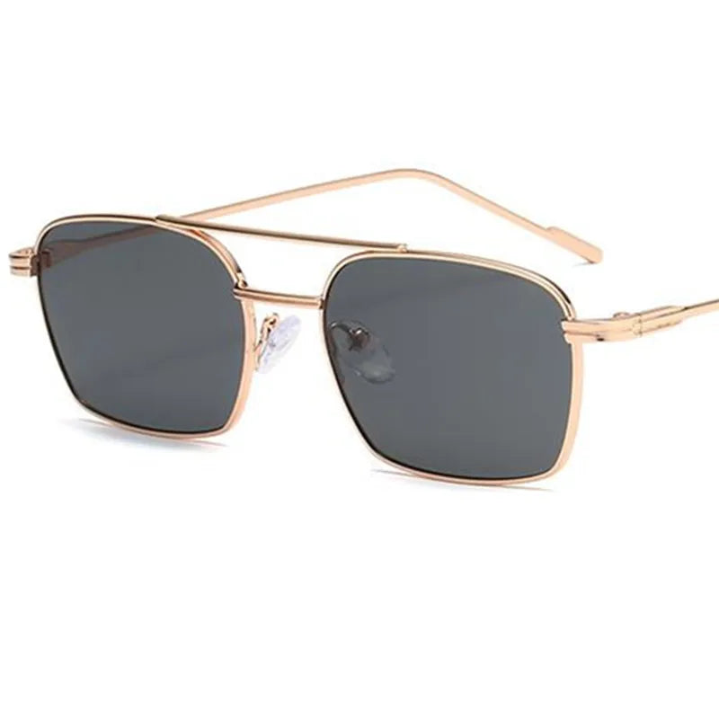 Double Bridge UV400 Sunglasses – Fashion Unisex Metal Frame