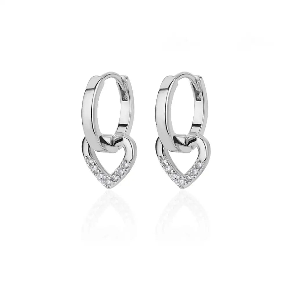 Rabbit & Butterfly Hoop Earrings – Gold Plated Stainless Steel Earrings
