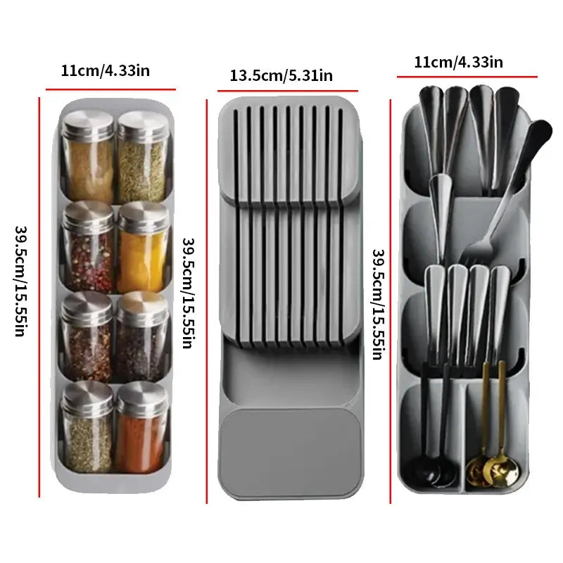 Expandable Kitchen Cutlery Organizer – Multi-Function Drawer Storage Tray