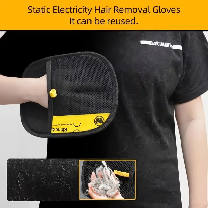 Pet Hair Removal Glove – Reusable Static Fur Remover for Cats & Dogs