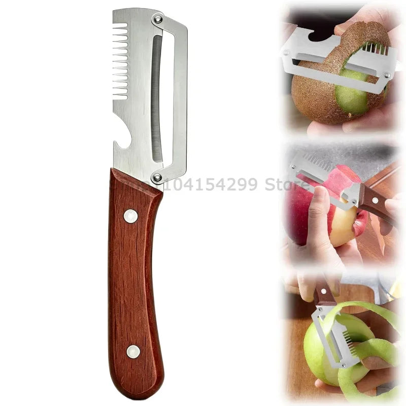 3-in-1 Stainless Steel Peeler & Bottle Opener – Multifunction Kitchen Tool