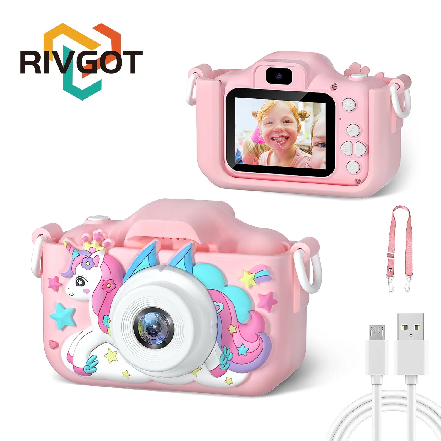 Kids Digital Camera 1080P – HD Children's Camera with 2" Screen & Silicone Protective Case