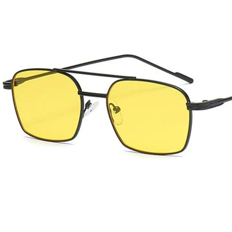 Double Bridge UV400 Sunglasses – Fashion Unisex Metal Frame