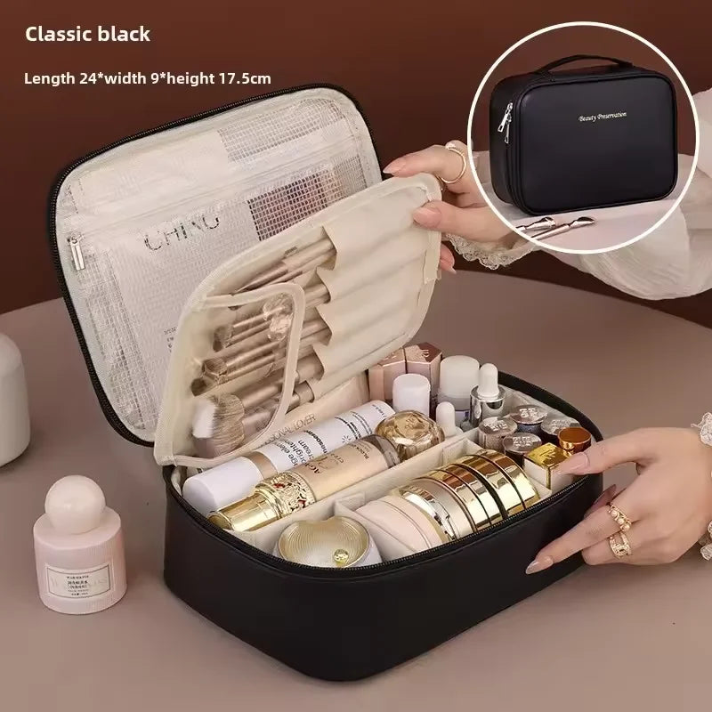 Double Layer Makeup Bag – Large Cosmetic Organizer