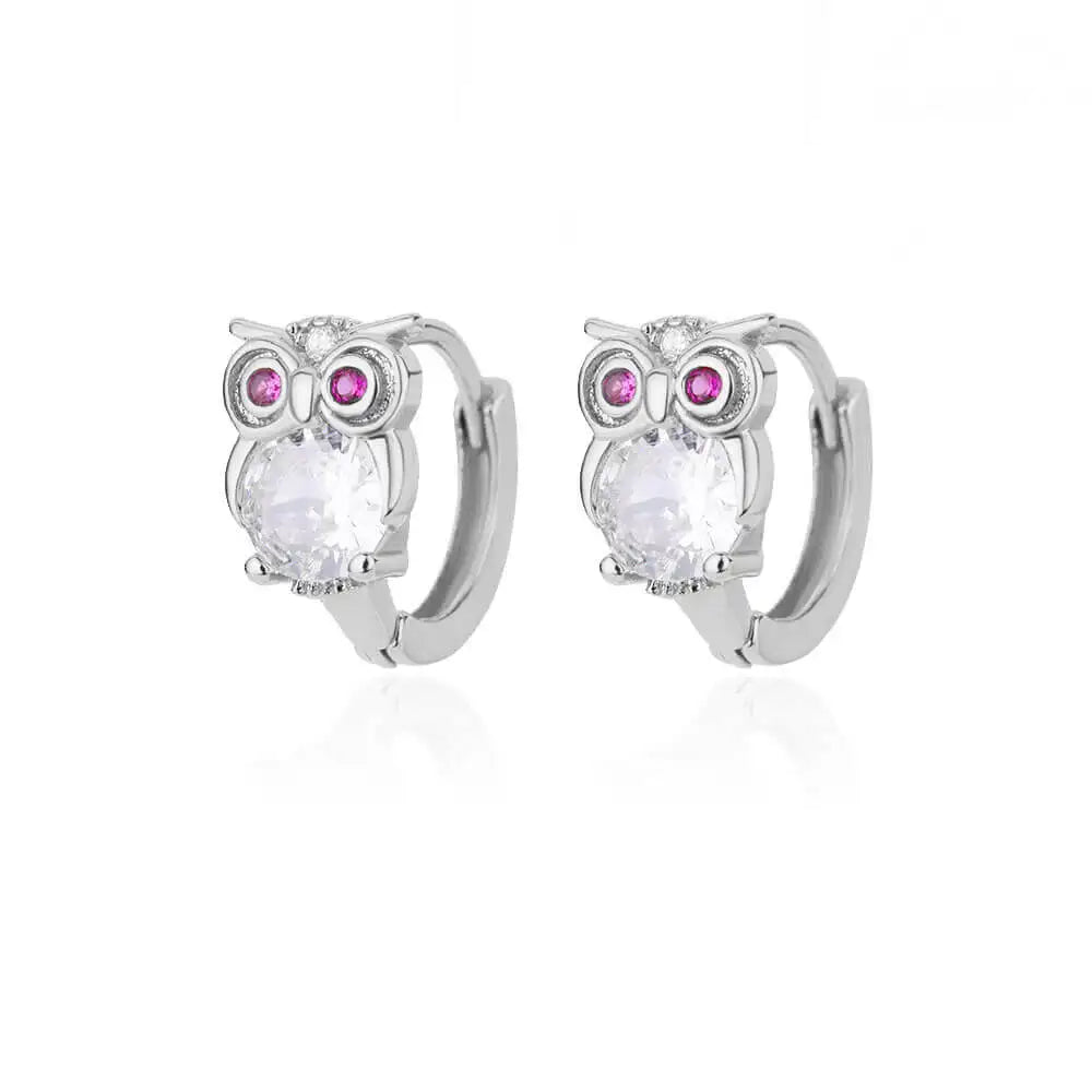 Rabbit & Butterfly Hoop Earrings – Gold Plated Stainless Steel Earrings