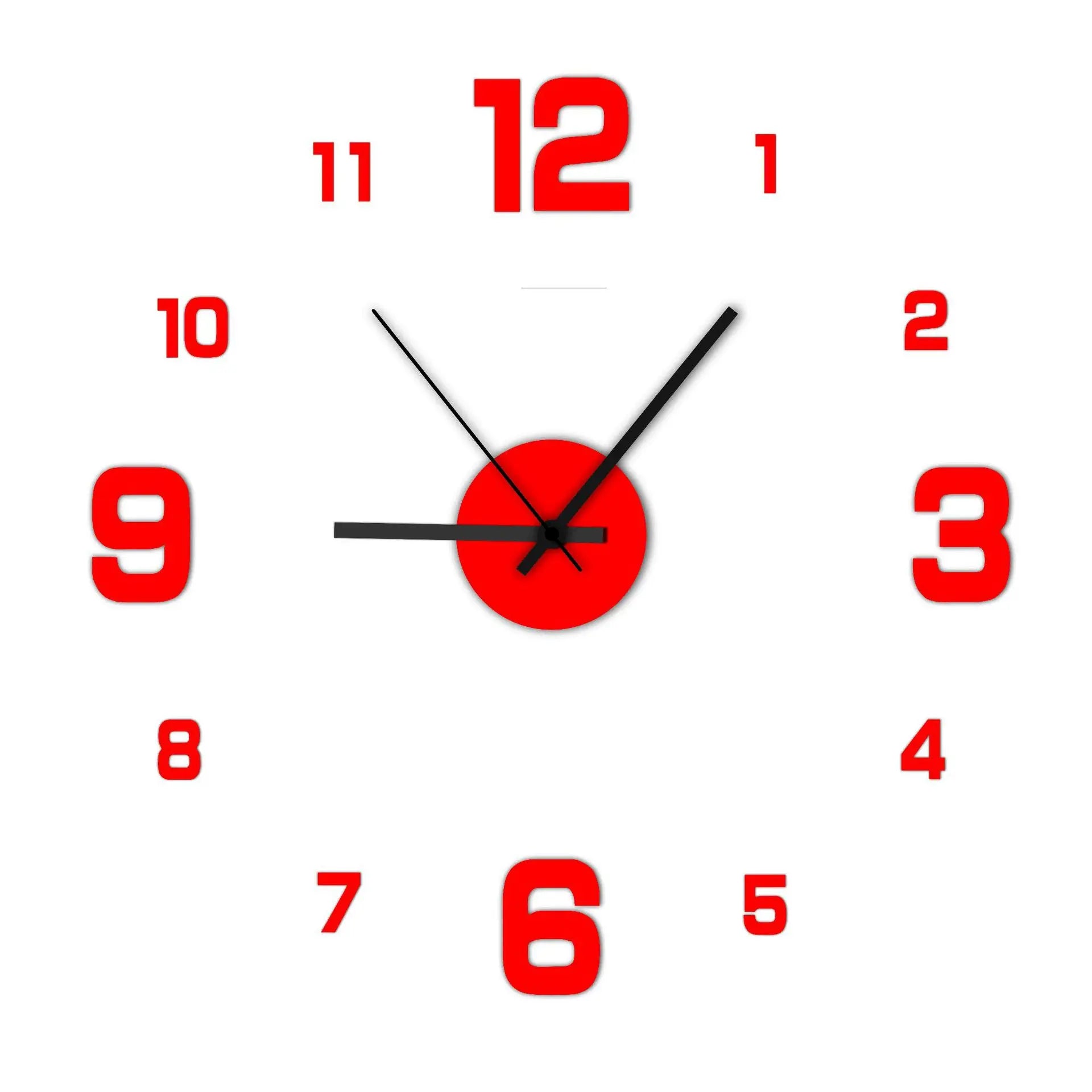 Modern Frameless DIY Wall Clock – Minimalist Acrylic Wall Decor