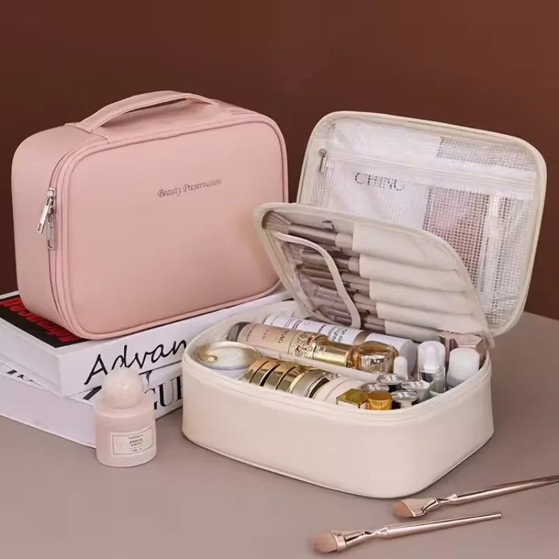 Double Layer Makeup Bag – Large Cosmetic Organizer