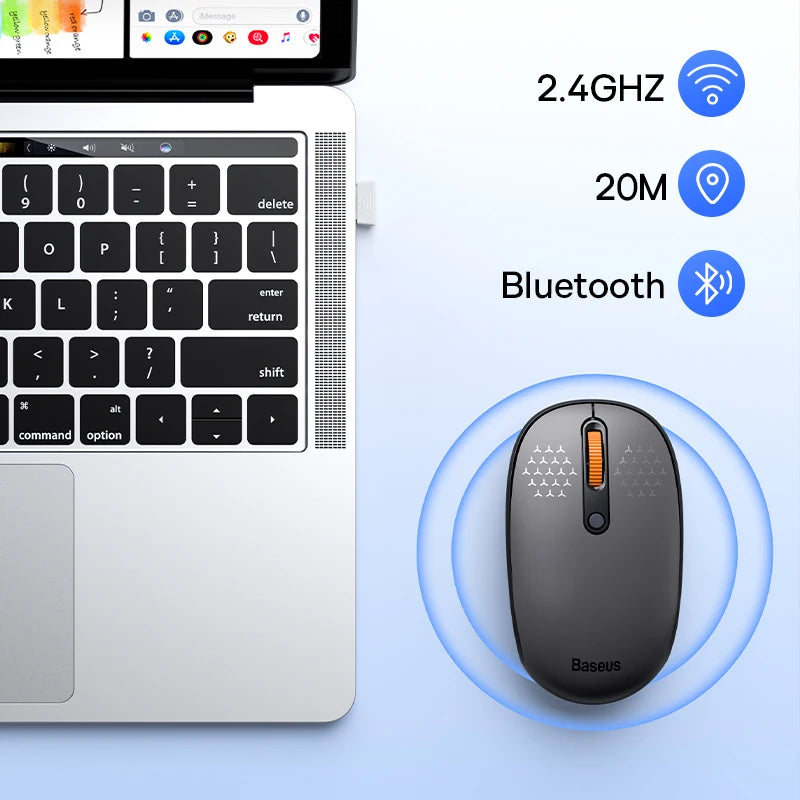 Baseus Wireless Bluetooth Mouse – Silent, Ergonomic & Precise
