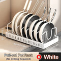 Pull-Out Kitchen Organizer for Pots & Pans – Adjustable Lid & Dish Rack Storage