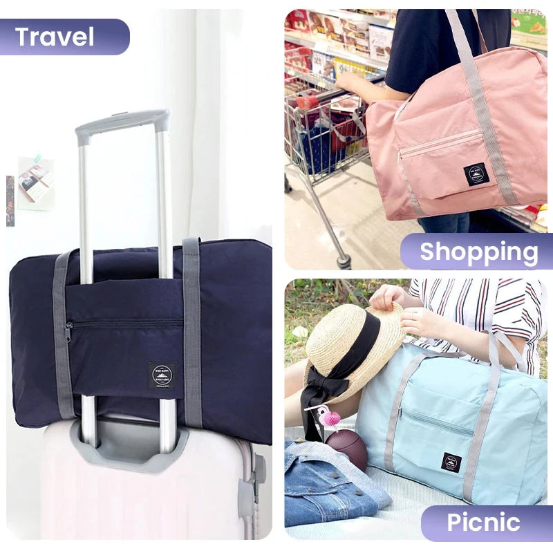 Large Foldable Travel Bag for Women – Carry-On Duffel
