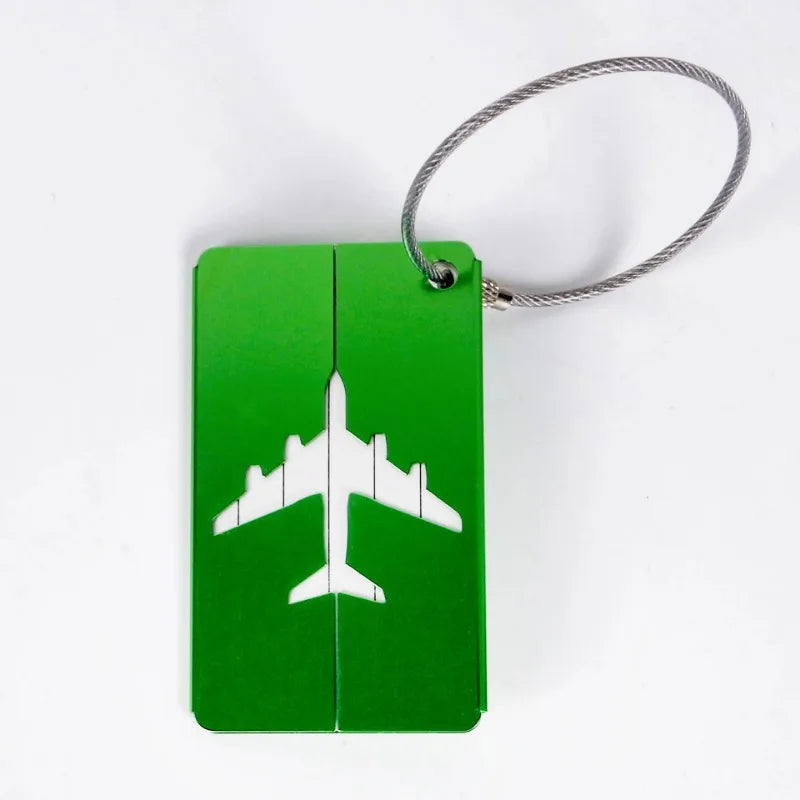 Premium Aluminum Luggage Tag – Travel Suitcase ID Tag with Privacy Cover