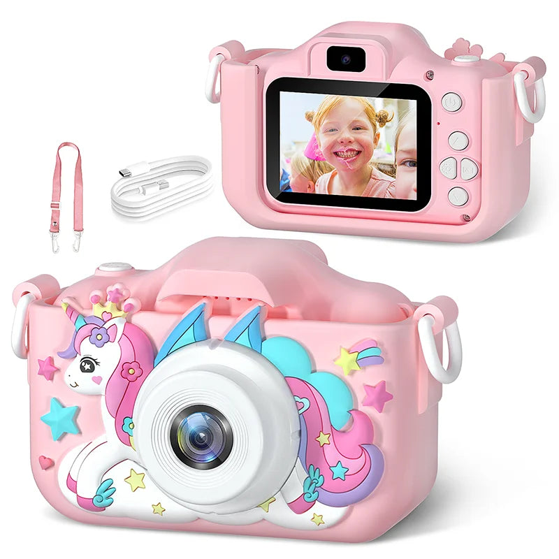 Kids Digital Camera 1080P – HD Children's Camera with 2" Screen & Silicone Protective Case