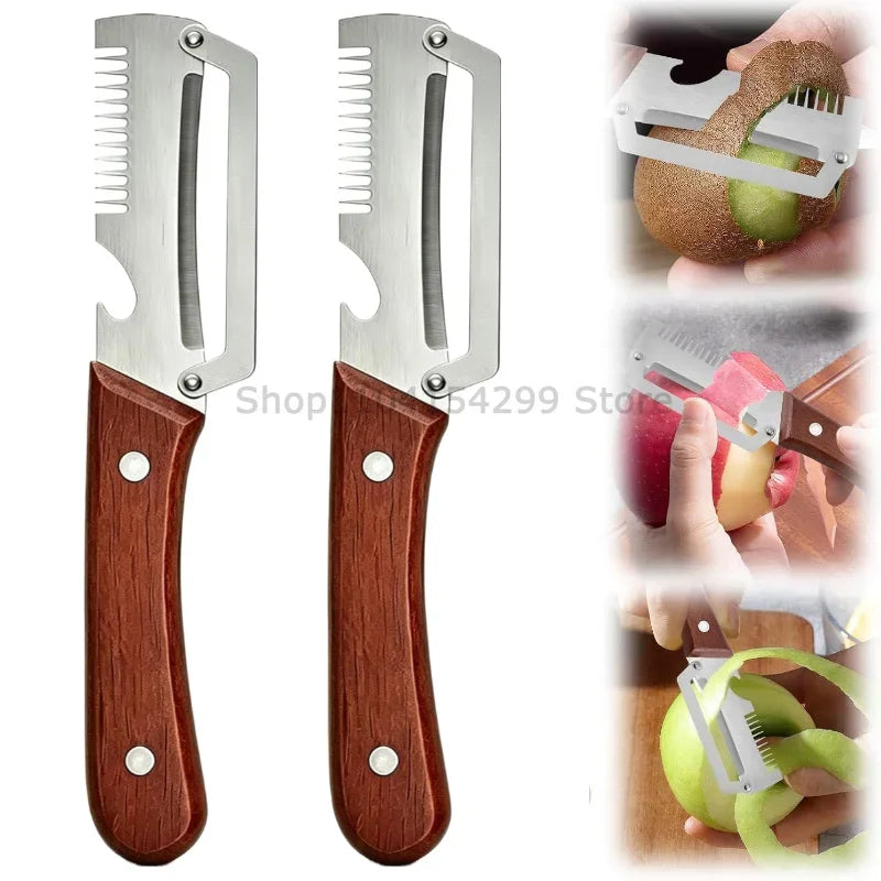 3-in-1 Stainless Steel Peeler & Bottle Opener – Multifunction Kitchen Tool