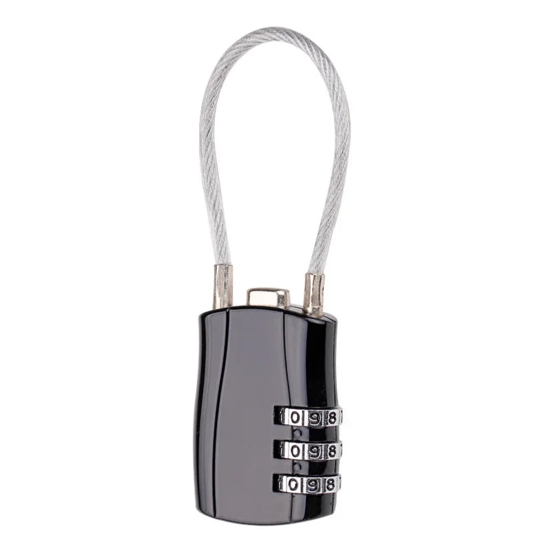 3-Digit Combination Cable Lock – Security Lock for Luggage, Backpack & Travel