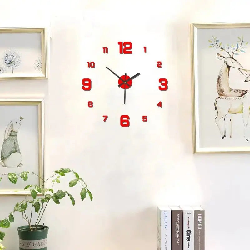 Modern Frameless DIY Wall Clock – Minimalist Acrylic Wall Decor