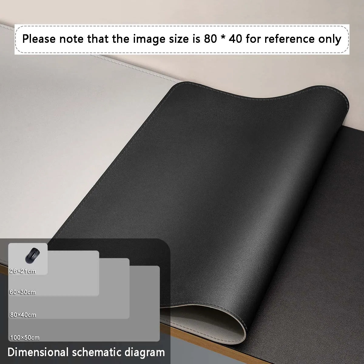 Large PU Leather Desk Mat – Waterproof Mouse Pad & Office Desk Protector