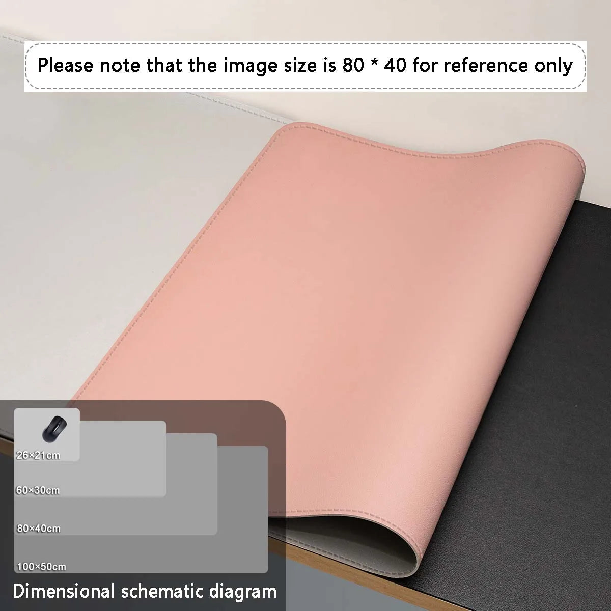 Large PU Leather Desk Mat – Waterproof Mouse Pad & Office Desk Protector