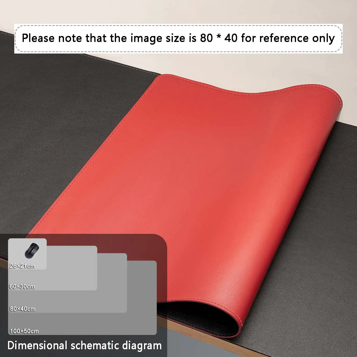 Large PU Leather Desk Mat – Waterproof Mouse Pad & Office Desk Protector
