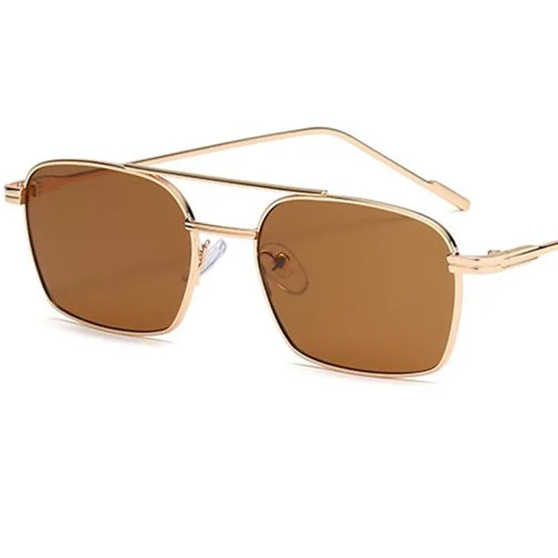 Double Bridge UV400 Sunglasses – Fashion Unisex Metal Frame