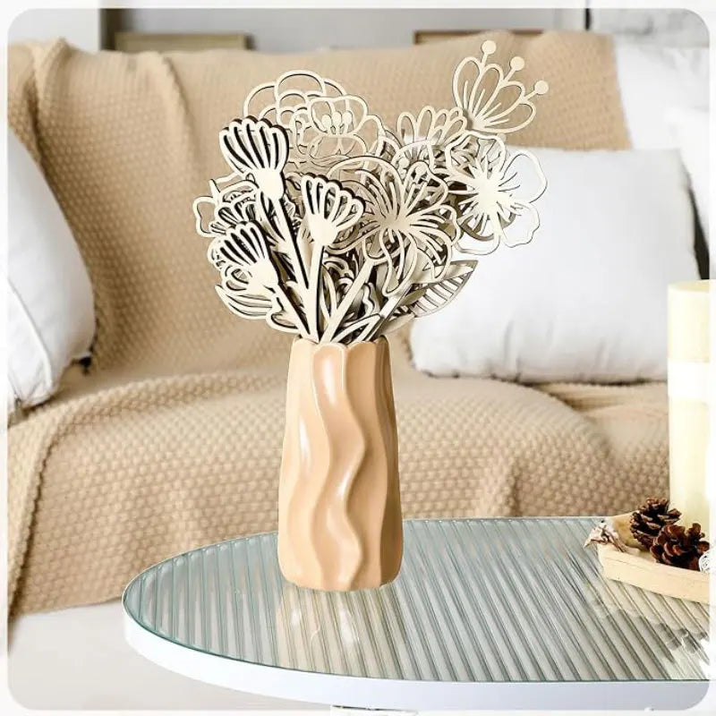 Wooden Wildflower Wall Decor Set – 10 Pieces
