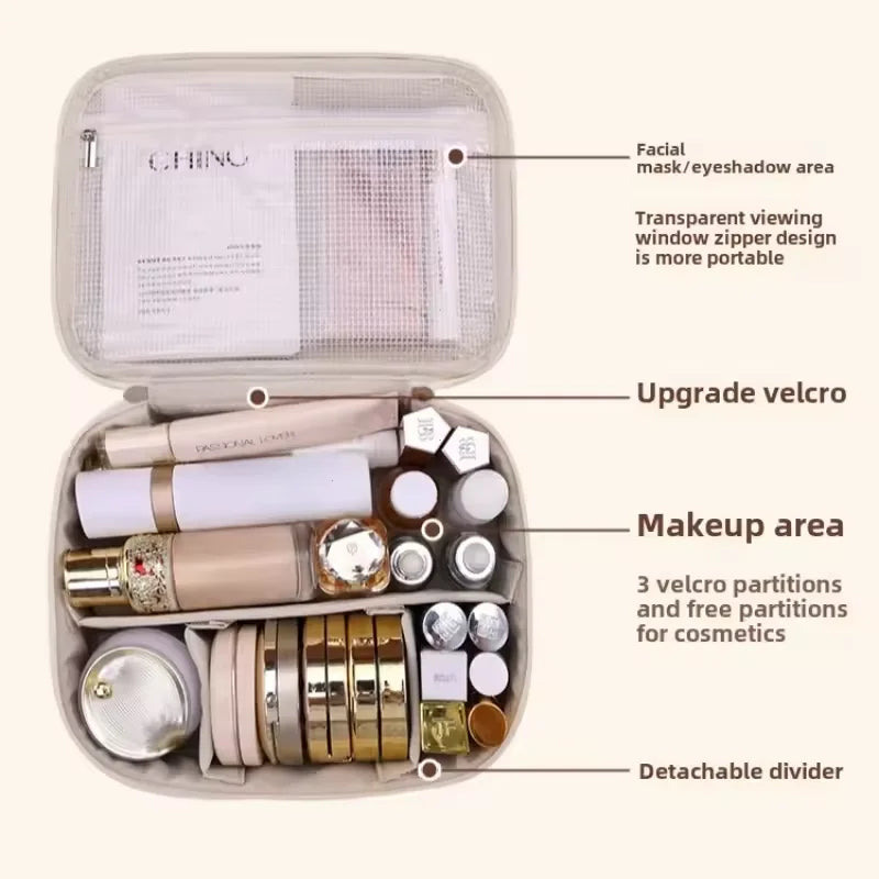 Double Layer Makeup Bag – Large Cosmetic Organizer