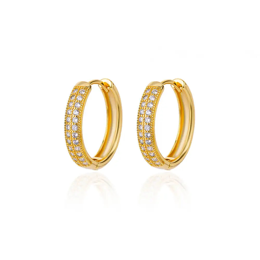 Rabbit & Butterfly Hoop Earrings – Gold Plated Stainless Steel Earrings